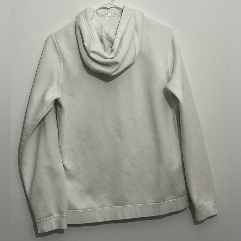 Nike White Full Zip Hoodie Small Women’s Classic Logo Athleisure Sweatshirt - Picture 6 of 10